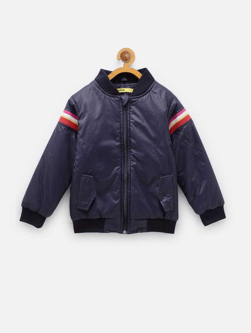 navy blue contrast taped jacket - 18089270 - Zoom Image - 1