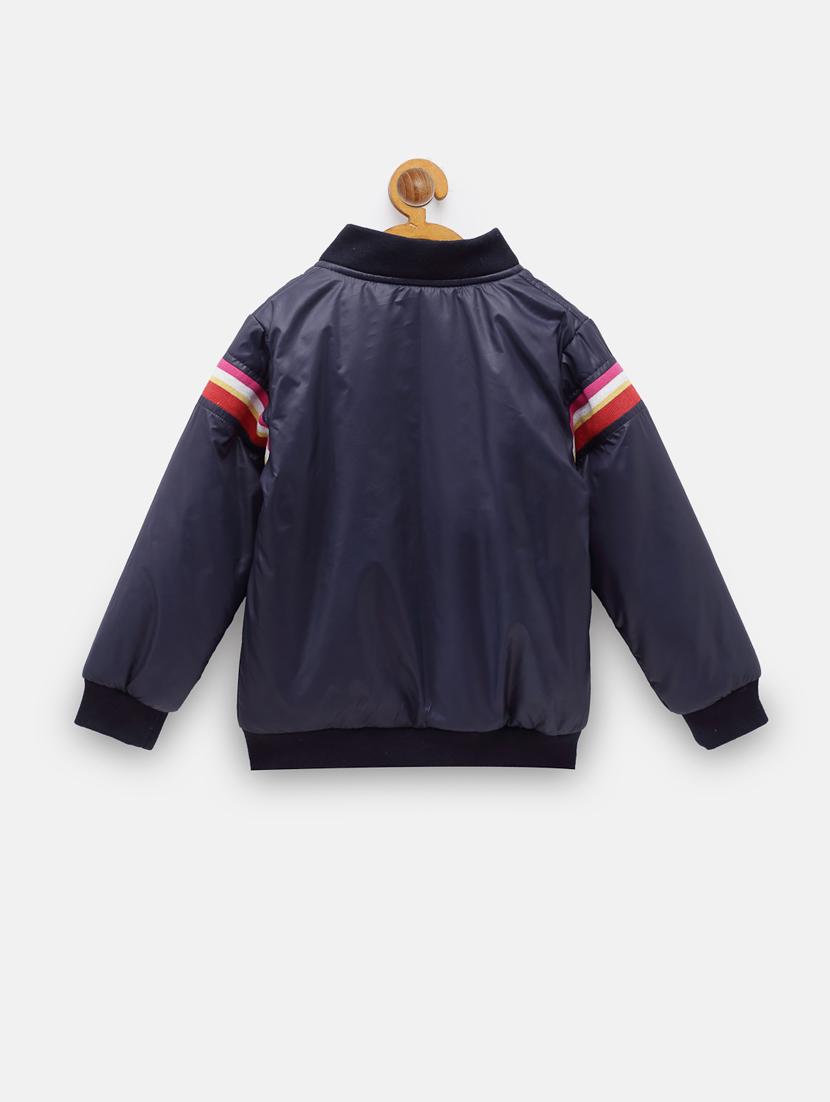 navy blue contrast taped jacket - 18089270 - Zoom Image - 2