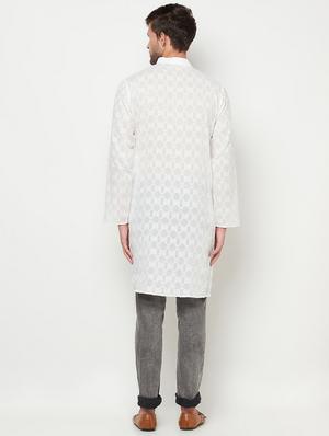 solid long kurta - 18107430 - Standard Image - 3