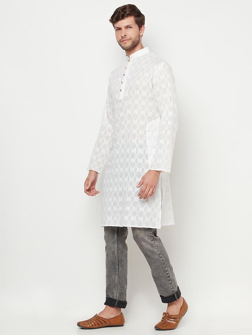 solid long kurta - 18107430 - Zoom Image - 2