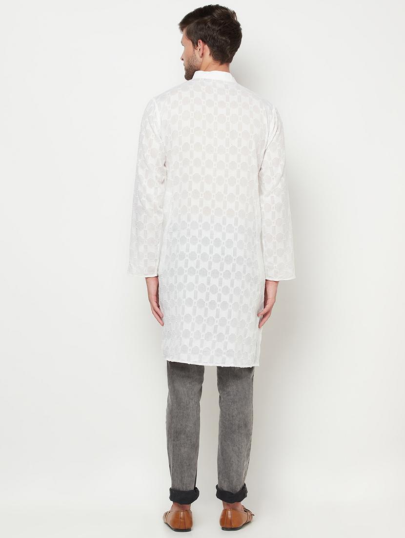 solid long kurta - 18107430 - Zoom Image - 3