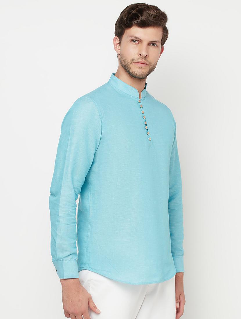 solid short kurta - 18107431 - Zoom Image - 2