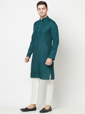 solid long kurta - 18107436 - Standard Image - 2