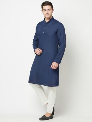 solid long kurta - 18107438 - Standard Image - 2