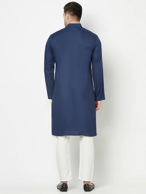 solid long kurta - 18107438 - Standard Image - 3