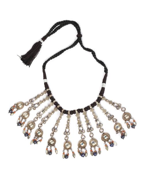 silver handcrafted statement necklace - 18107658 - Very Small Image - 1