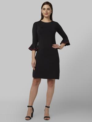flute sleeves sheath dress - 18108888 - Standard Image - 4