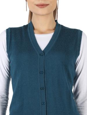 blue cotton blend cardigan - 18110655 - Standard Image - 5
