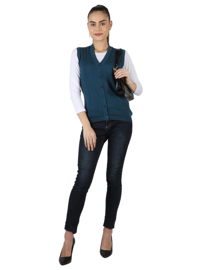 blue cotton blend cardigan - 18110655 - Zoom Image - 4