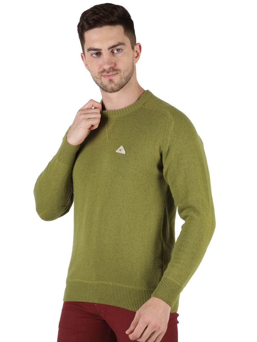 green wool pullover - 18110690 - Zoom Image - 2