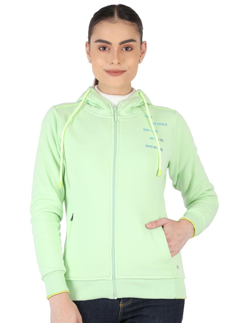 green cotton blend regular sweatshirt - 18110846 - Zoom Image - 1