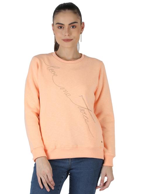 pink cotton blend regular sweatshirt - 18110873 - Standard Image - 1