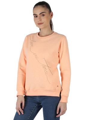 pink cotton blend regular sweatshirt - 18110873 - Standard Image - 3