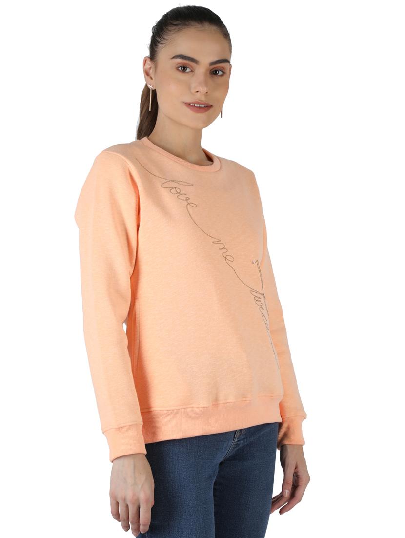 pink cotton blend regular sweatshirt - 18110873 - Zoom Image - 2