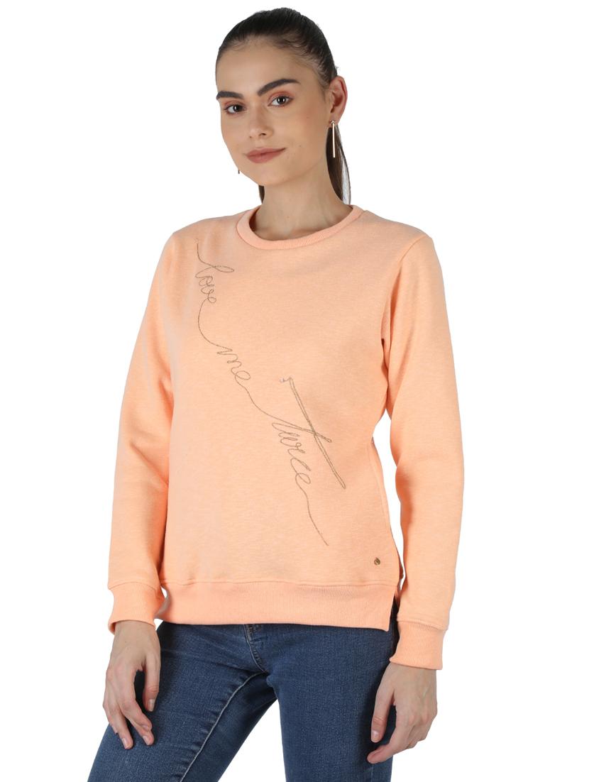 pink cotton blend regular sweatshirt - 18110873 - Zoom Image - 3