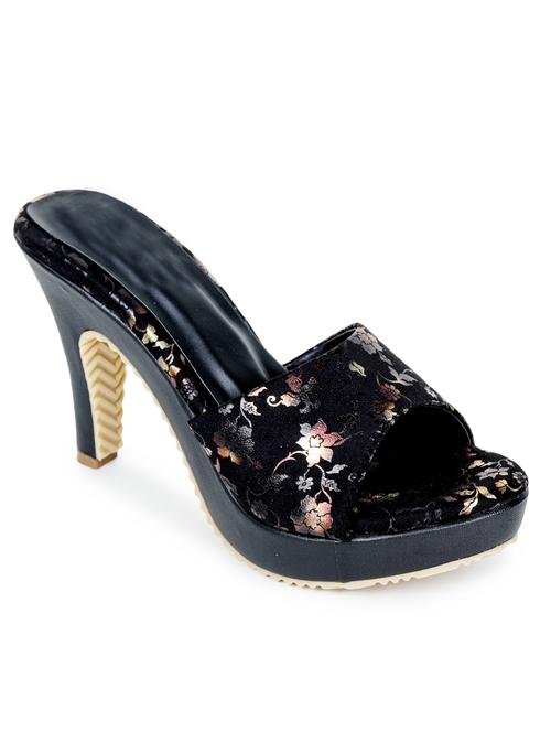black synthetic sandals - 18111351 - Standard Image - 1