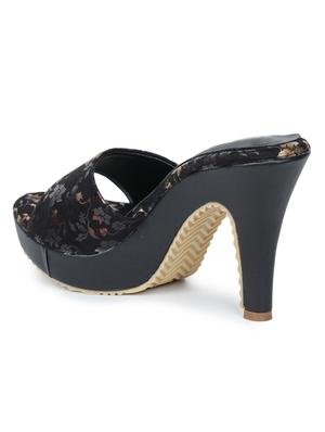 black synthetic sandals - 18111351 - Standard Image - 3