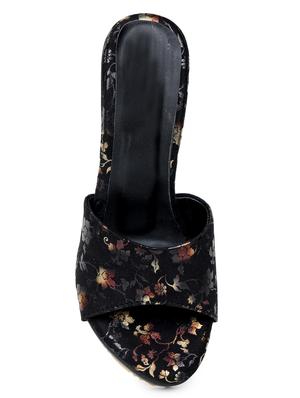 black synthetic sandals - 18111351 - Standard Image - 4
