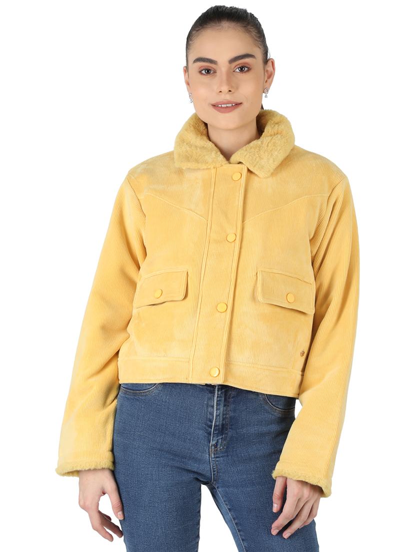 yellow cotton blend jacket - 18111377 - Zoom Image - 1