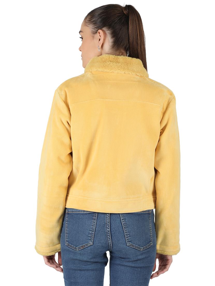 yellow cotton blend jacket - 18111377 - Zoom Image - 3
