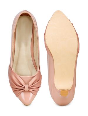 pink synthetic slip on pumps - 18111460 - Standard Image - 4