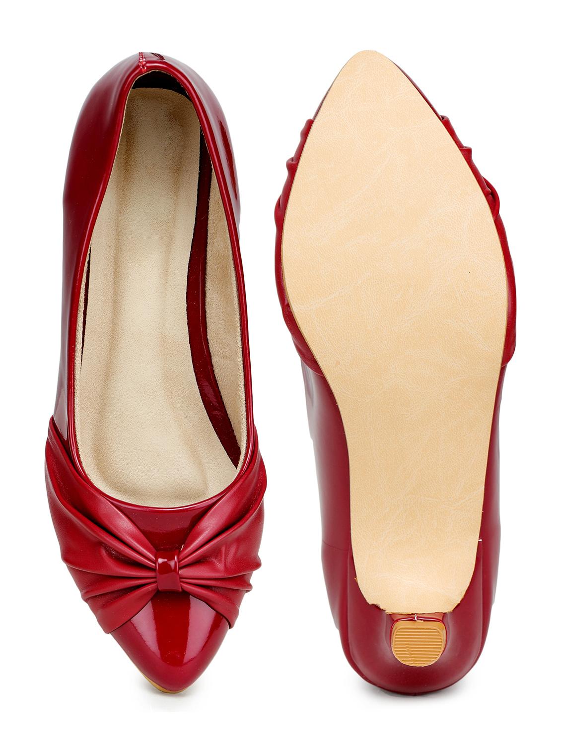 red synthetic slip on pumps - 18111461 - Zoom Image - 4
