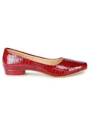 red synthetic slip on pumps - 18111471 - Standard Image - 2