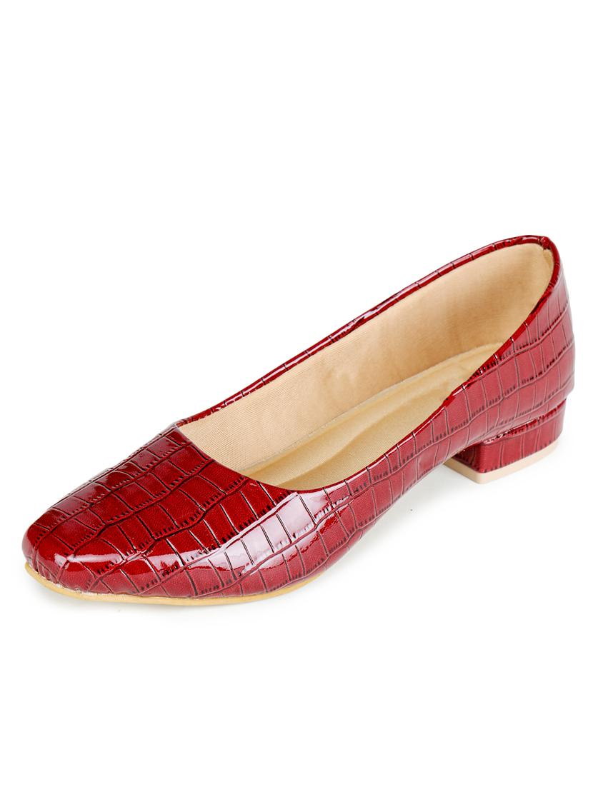red synthetic slip on pumps - 18111471 - Zoom Image - 3