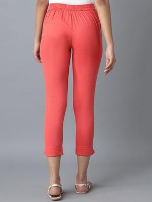 high rise solid crop pants - 18112037 - Standard Image - 3