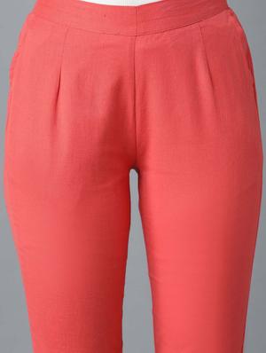 high rise solid crop pants - 18112037 - Standard Image - 5