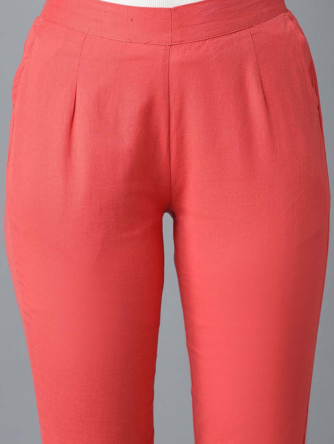high rise solid crop pants - 18112037 - Zoom Image - 5