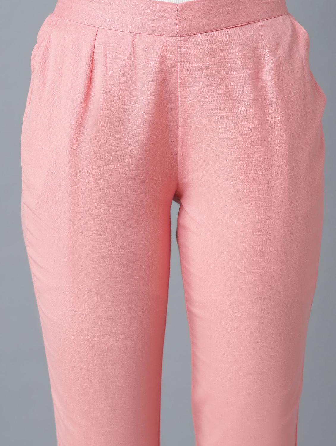 high rise solid crop pants - 18112038 - Zoom Image - 5