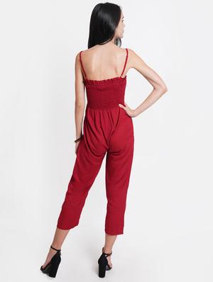 cami neck solid jumpsuit - 18112898 - Standard Image - 3