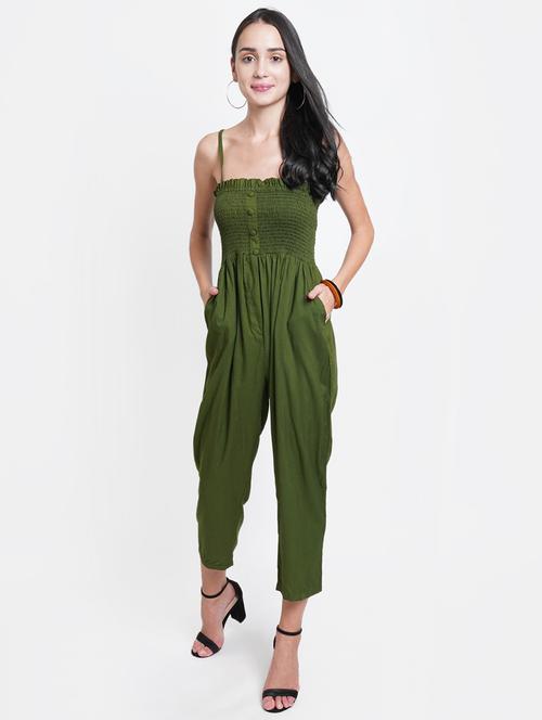cami neck solid jumpsuit - 18113050 - Standard Image - 1