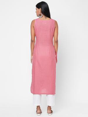 embroidered straight kurta - 18113067 - Standard Image - 3