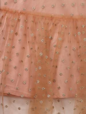 beige net flared lehenga - 18113448 - Standard Image - 5