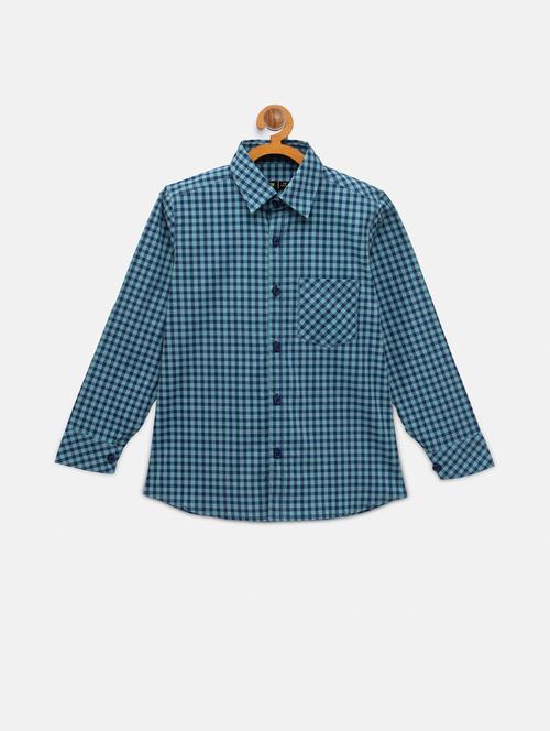 long sleeved checkered shirt - 18114111 - Very Small Image - 1