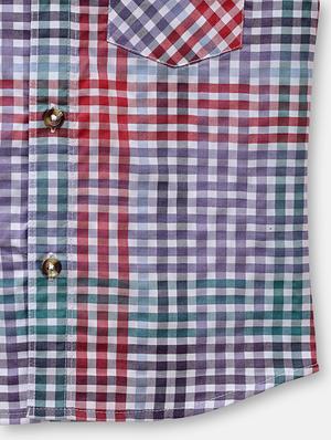 long sleeved checkered shirt - 18114138 - Standard Image - 4