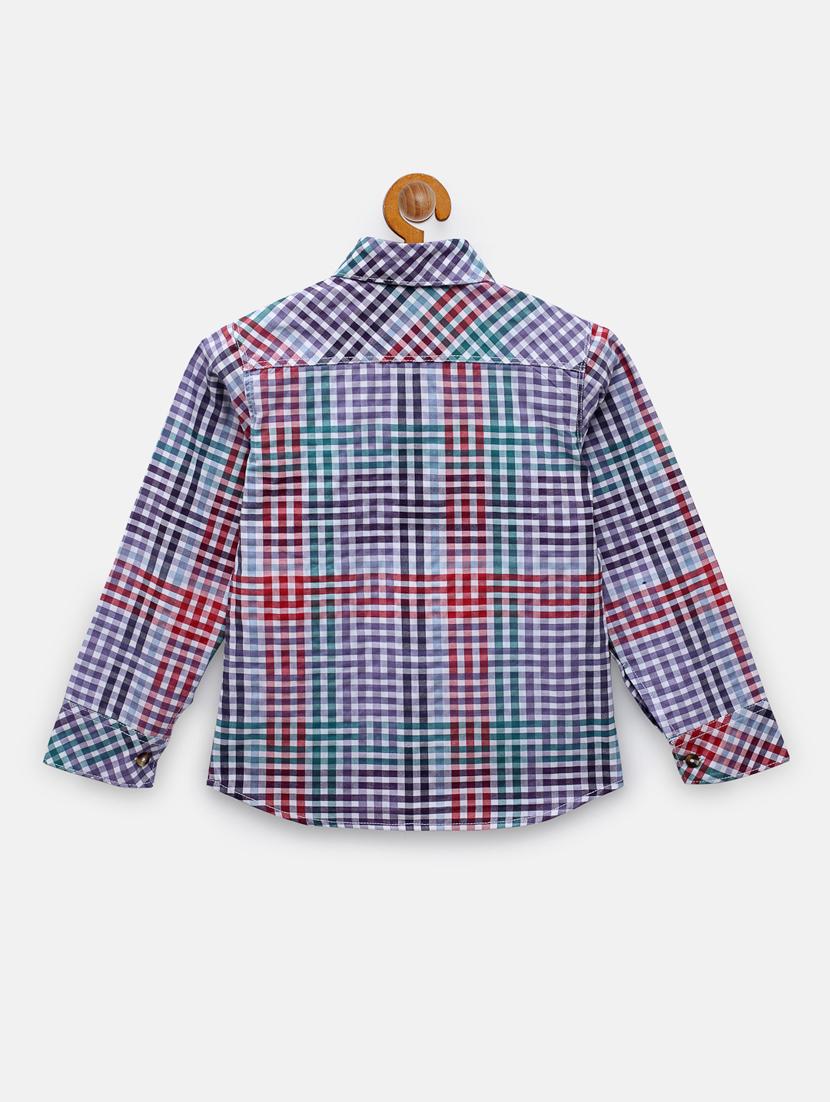 long sleeved checkered shirt - 18114138 - Zoom Image - 2