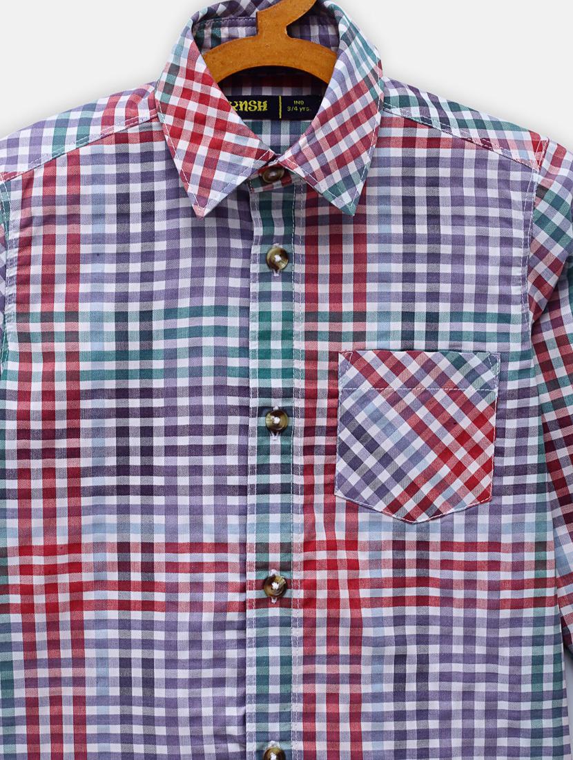 long sleeved checkered shirt - 18114138 - Zoom Image - 3