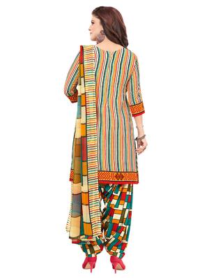 multi colored synthetic suit combos unstitched - 18114516 - Standard Image - 5