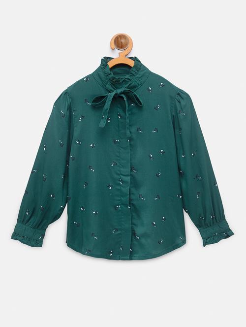 long sleeved printed top - 18117433 - Standard Image - 1