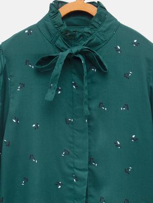 long sleeved printed top - 18117433 - Standard Image - 3