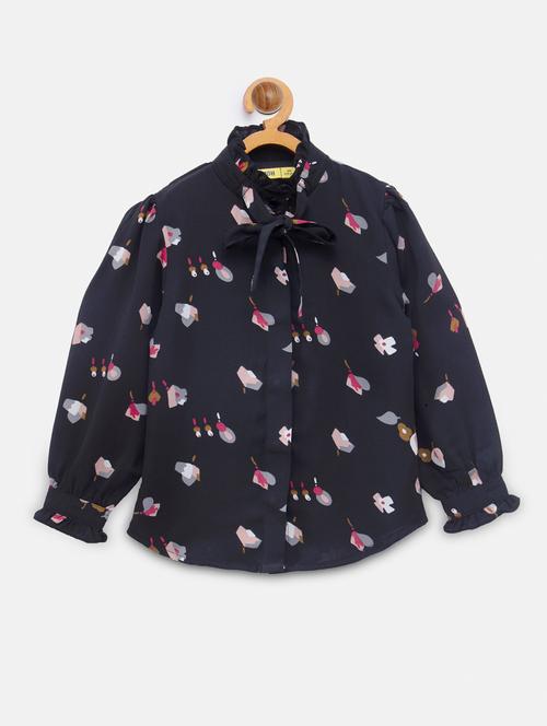 long sleeved printed top - 18117437 - Standard Image - 1