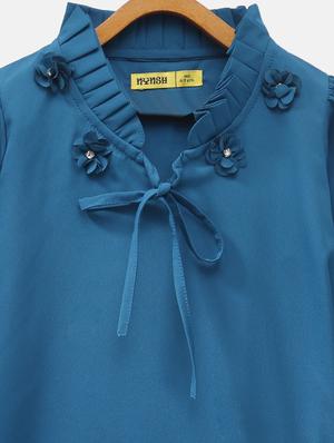 v-neck solid top - 18117442 - Standard Image - 3