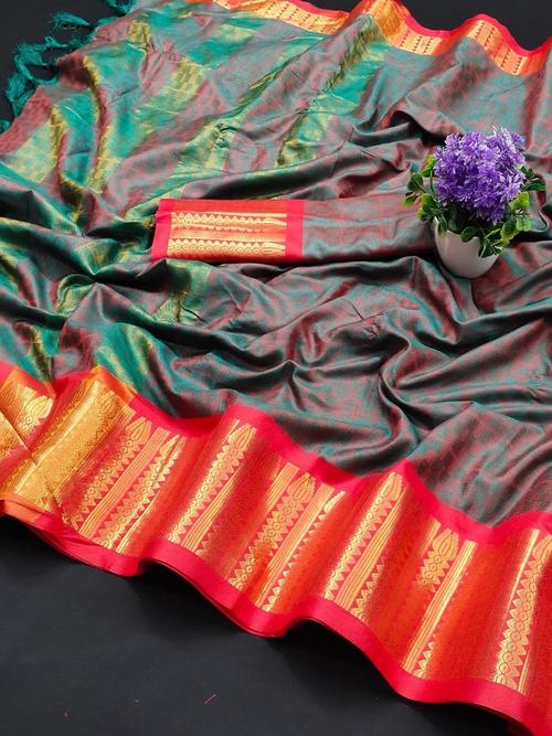 soft cotton silk saree - 18117452 - Standard Image - 1