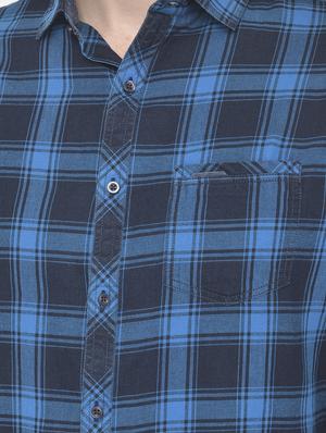 blue checked casual shirt - 18117635 - Standard Image - 5