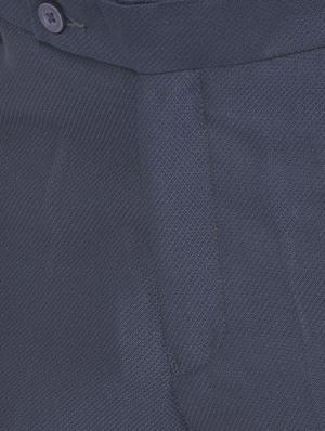 navy blue polyester blend single breasted suit - 18117655 - Standard Image - 5