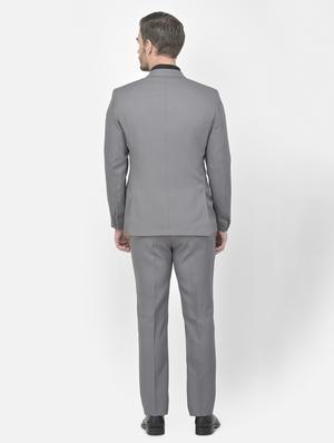 grey polyester blend single breasted suit - 18117657 - Standard Image - 3