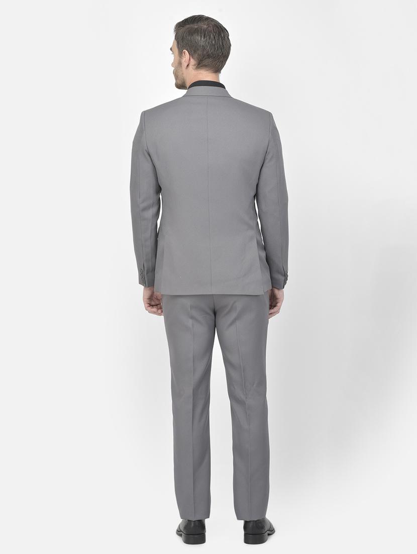 grey polyester blend single breasted suit - 18117657 - Zoom Image - 3
